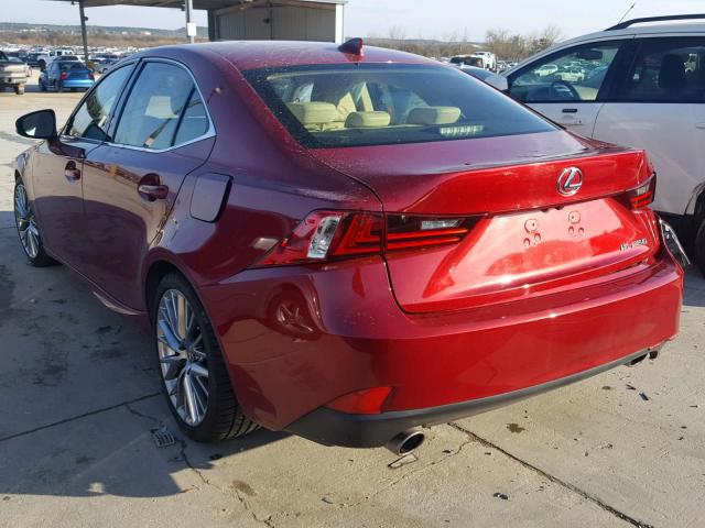 JTHBF1D2XE5027689 - 2014 LEXUS IS 250 RED photo 3