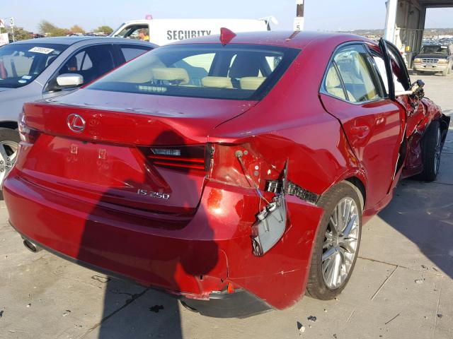 JTHBF1D2XE5027689 - 2014 LEXUS IS 250 RED photo 4