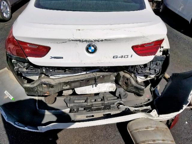 WBA6B8C51EDZ72729 - 2014 BMW 640 XI GRA WHITE photo 9