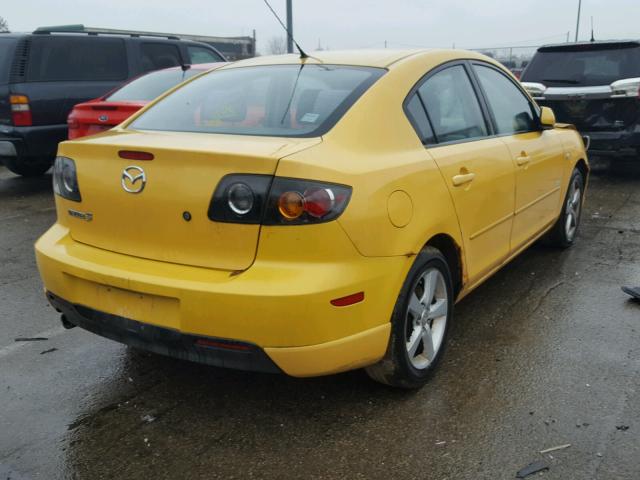 JM1BK123341165346 - 2004 MAZDA 3 S YELLOW photo 4