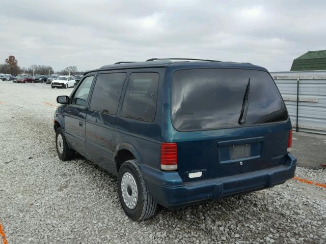 2P4GH2532RR668256 - 1994 PLYMOUTH VOYAGER GREEN photo 3