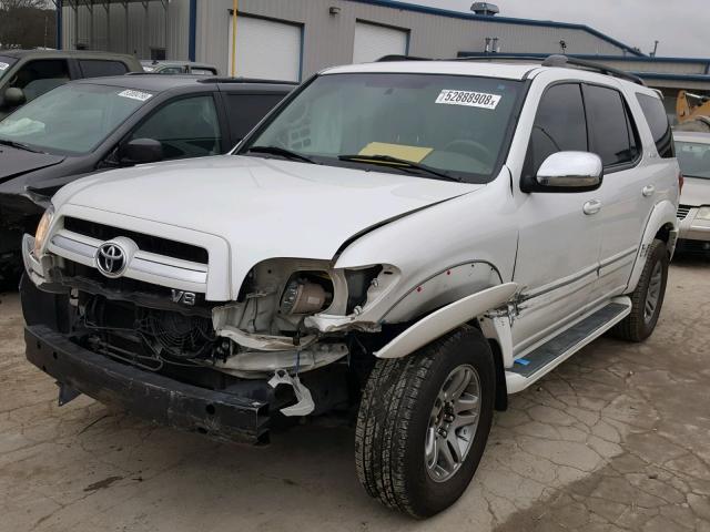 5TDZT38A77S294629 - 2007 TOYOTA SEQUOIA LI WHITE photo 2