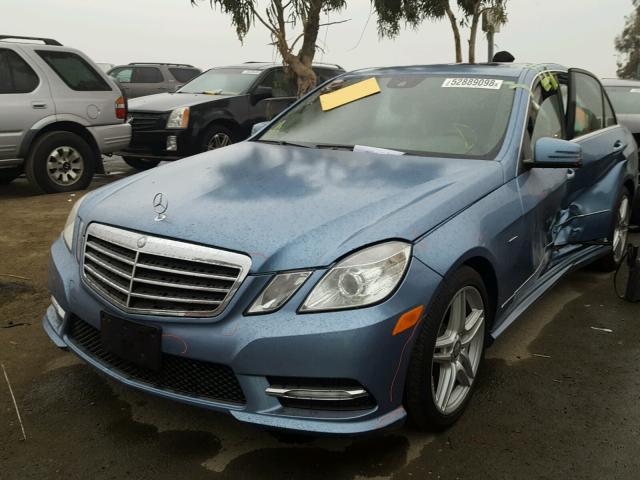 WDDHF5KB0CA646575 - 2012 MERCEDES-BENZ E 350 BLUE photo 2