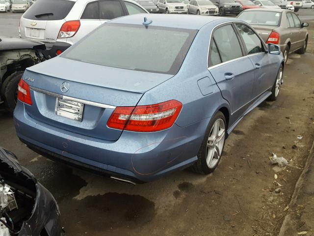 WDDHF5KB0CA646575 - 2012 MERCEDES-BENZ E 350 BLUE photo 4