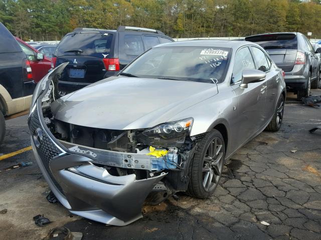 JTHBF1D20F5081360 - 2015 LEXUS IS 250 SILVER photo 2