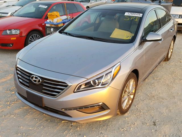 5NPE34AF7FH187627 - 2015 HYUNDAI SONATA SPO SILVER photo 2