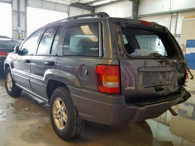 1J4GX48S94C348255 - 2004 JEEP GRAND CHER GRAY photo 3