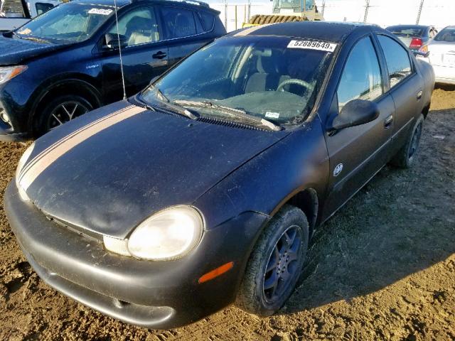 1C3ES46C11D277893 - 2001 CHRYSLER NEON BLACK photo 2