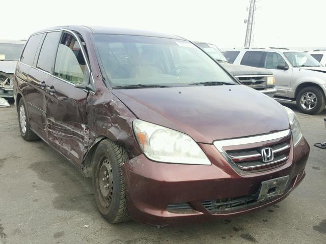 5FNRL38247B107313 - 2007 HONDA ODYSSEY LX BURGUNDY photo 1