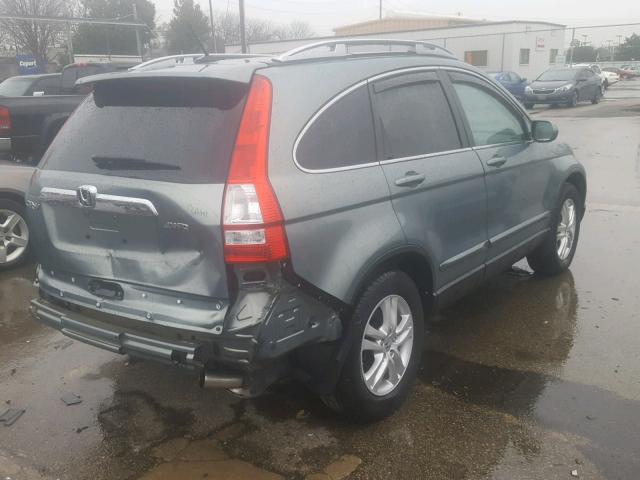 5J6RE4H73AL079546 - 2010 HONDA CR-V EXL BLUE photo 4