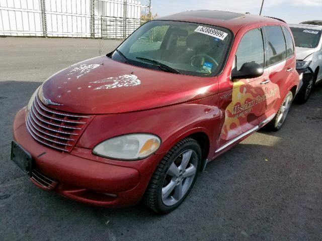 3C8FY68875T61268 - 2005 CHRYSLER PT CRUISER RED photo 2