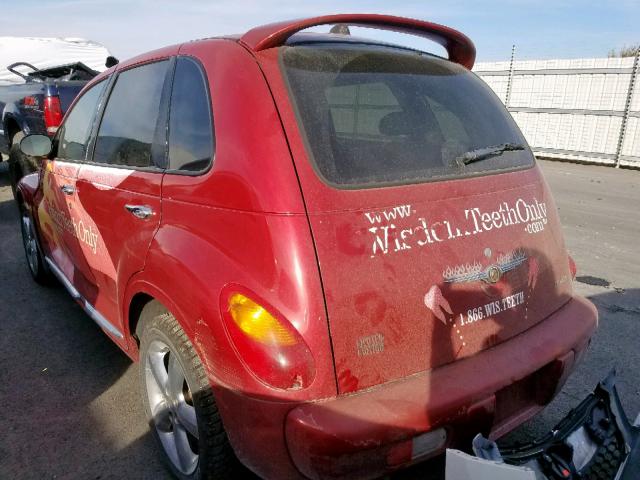 3C8FY68875T61268 - 2005 CHRYSLER PT CRUISER RED photo 3