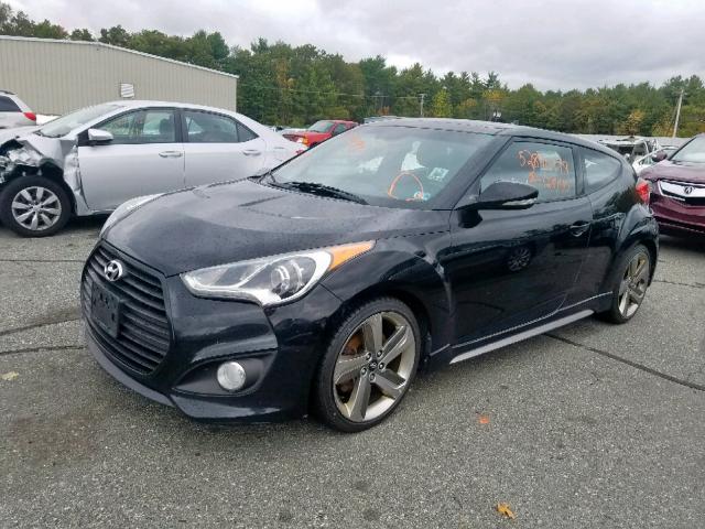 KMHTC6AE2DU124038 - 2013 HYUNDAI VELOSTER T BLACK photo 2