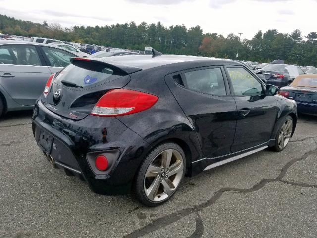 KMHTC6AE2DU124038 - 2013 HYUNDAI VELOSTER T BLACK photo 4