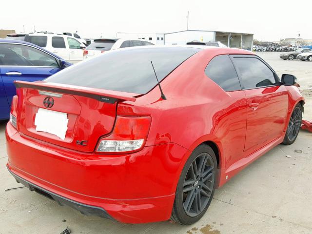 JTKJF5C74D3049708 - 2013 TOYOTA SCION TC წითელი ფოტო 4