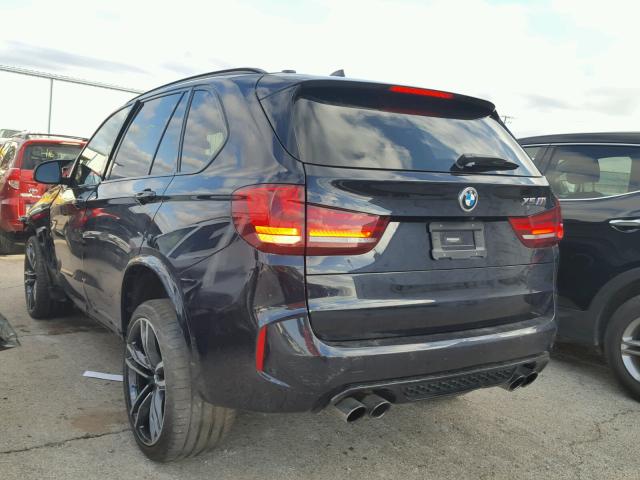 5YMKT6C32H0U39115 - 2017 BMW X5 M BLUE photo 3