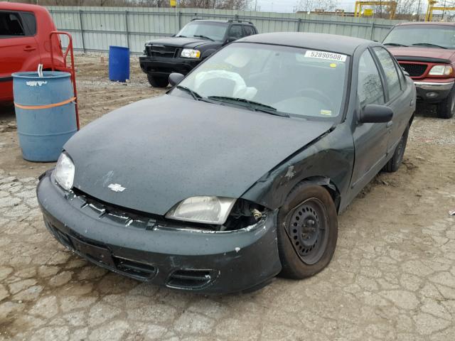 1G1JF524817135650 - 2001 CHEVROLET CAVALIER L GREEN photo 2