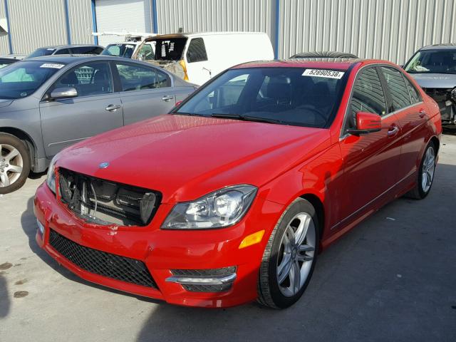 WDDGF4HB7DR254886 - 2013 MERCEDES-BENZ C 250 RED photo 2