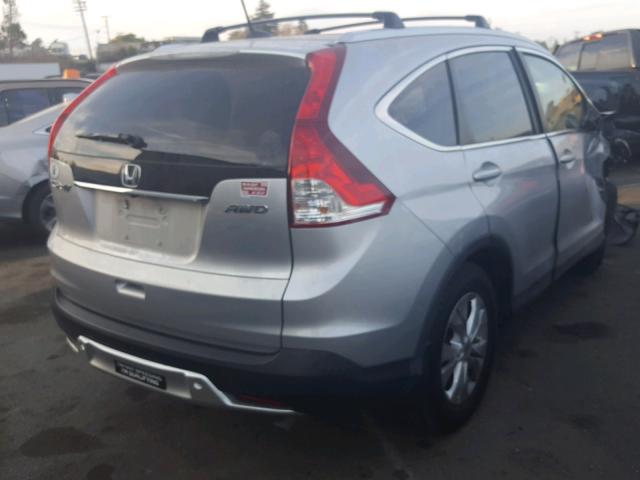 JHLRM4H71CC022812 - 2012 HONDA CR-V EXL SILVER photo 4