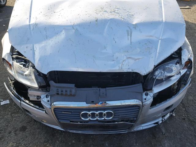 WAUDF48H97K019515 - 2007 AUDI A4 2.0T CA SILVER photo 7