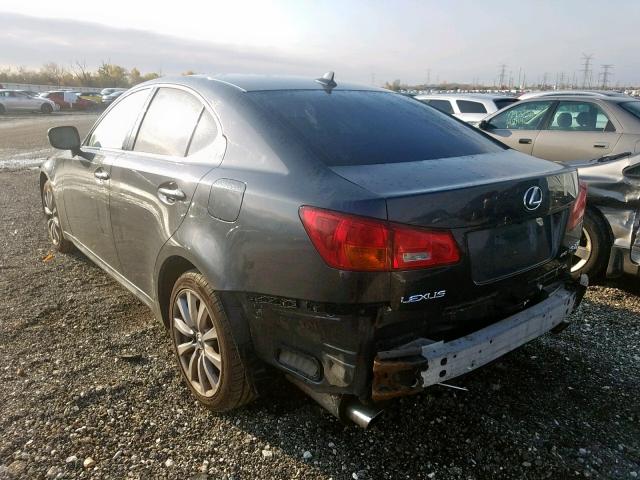 JTHCK262685017619 - 2008 LEXUS IS 250 GRAY photo 3