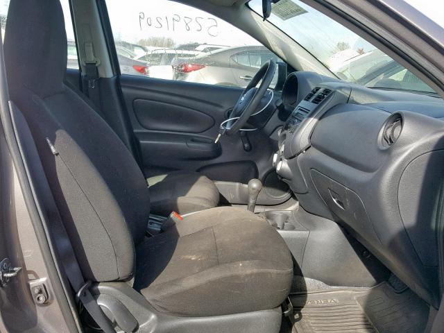 3N1CN7AP4EL857048 - 2014 NISSAN VERSA S GRAY photo 5