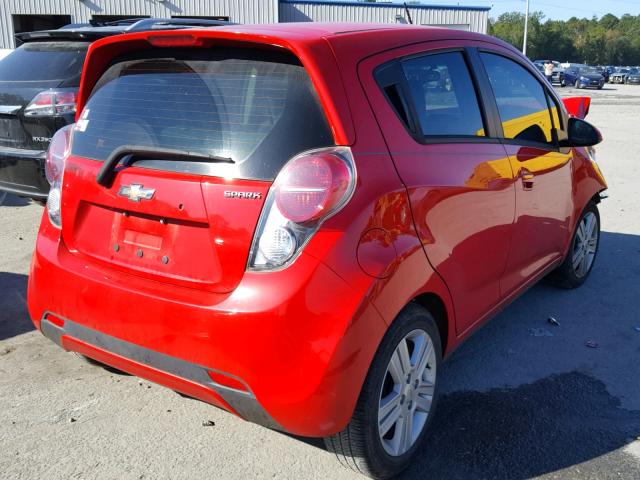 KL8CB6S90FC766123 - 2015 CHEVROLET SPARK LS RED photo 4