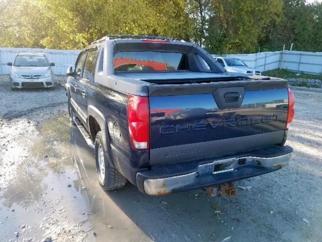 3GNEC12T46G128442 - 2006 CHEVROLET AVALANCHE BLACK photo 3