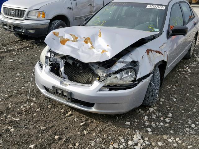 1HGCM56185A108593 - 2005 HONDA ACCORD DX SILVER photo 9