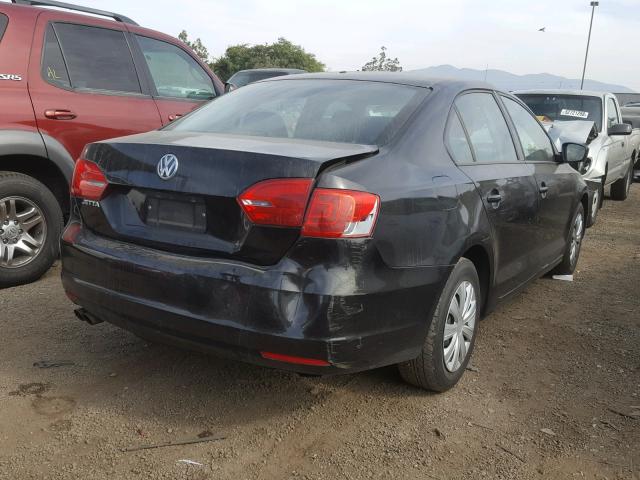 3VW1K7AJ0BM029364 - 2011 VOLKSWAGEN JETTA BASE BLACK photo 4