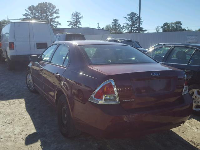 3FAHP06Z66R217023 - 2006 FORD FUSION S BURGUNDY photo 3