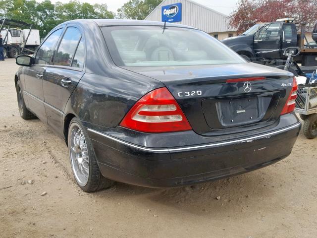 WDBRF84J73F363838 - 2003 MERCEDES-BENZ C 320 4MAT BLACK photo 3