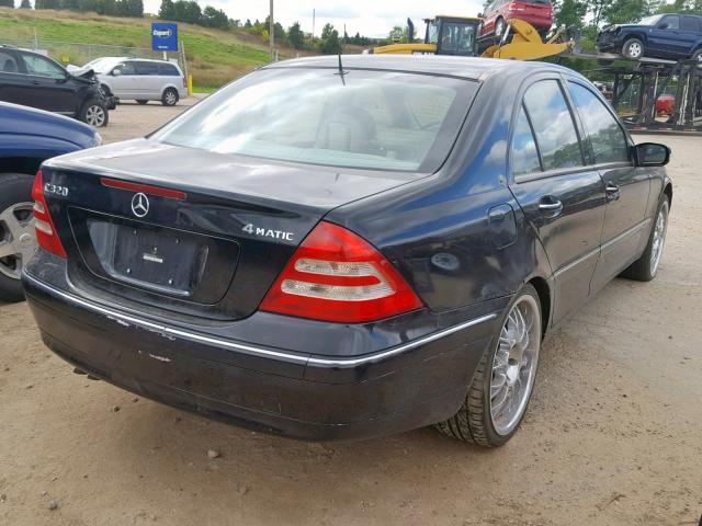 WDBRF84J73F363838 - 2003 MERCEDES-BENZ C 320 4MAT BLACK photo 4