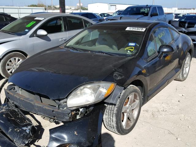 4A3AK24F37E004580 - 2007 MITSUBISHI ECLIPSE GS BLACK photo 2