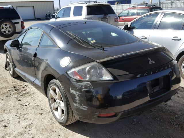 4A3AK24F37E004580 - 2007 MITSUBISHI ECLIPSE GS BLACK photo 3