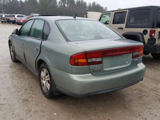 4S3BE896947204180 - 2004 SUBARU LEGACY OUT GREEN photo 3