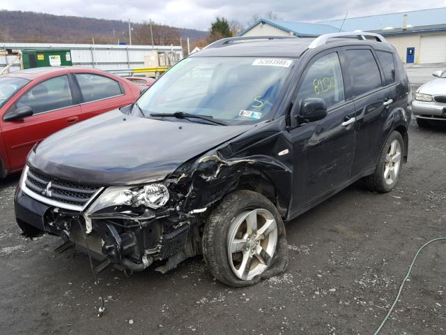 JA4MT41X27Z008872 - 2007 MITSUBISHI OUTLANDER BLACK photo 2