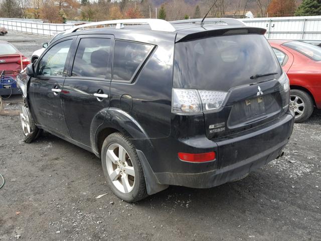 JA4MT41X27Z008872 - 2007 MITSUBISHI OUTLANDER BLACK photo 3