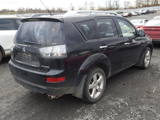 JA4MT41X27Z008872 - 2007 MITSUBISHI OUTLANDER BLACK photo 4