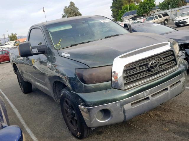 5TFLV52177X009703 - 2007 TOYOTA TUNDRA GREEN photo 1