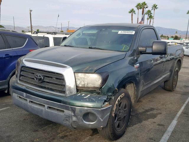 5TFLV52177X009703 - 2007 TOYOTA TUNDRA GREEN photo 2