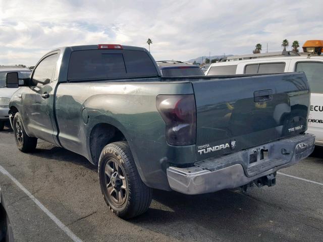 5TFLV52177X009703 - 2007 TOYOTA TUNDRA GREEN photo 3