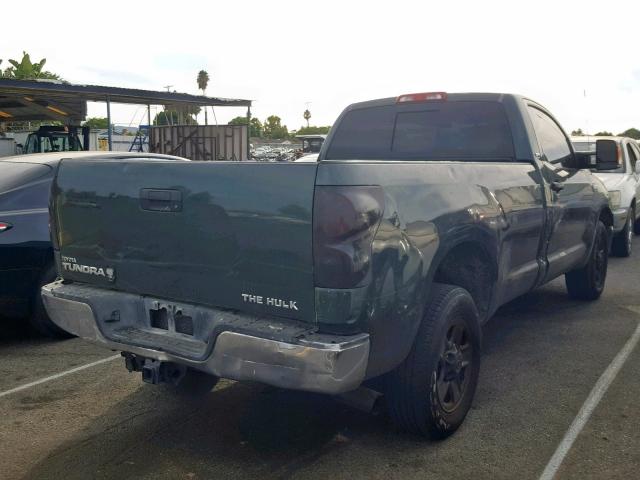 5TFLV52177X009703 - 2007 TOYOTA TUNDRA GREEN photo 4