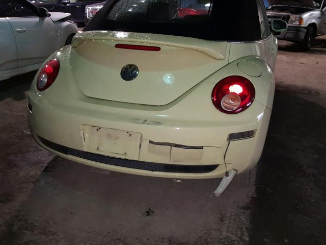 3VWRF31Y06M327318 - 2006 VOLKSWAGEN NEW BEETLE Sarı foto 9