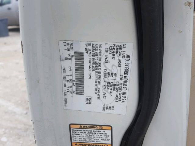 5LMEU88H54ZJ13391 - 2004 LINCOLN AVIATOR 白色 照片 10