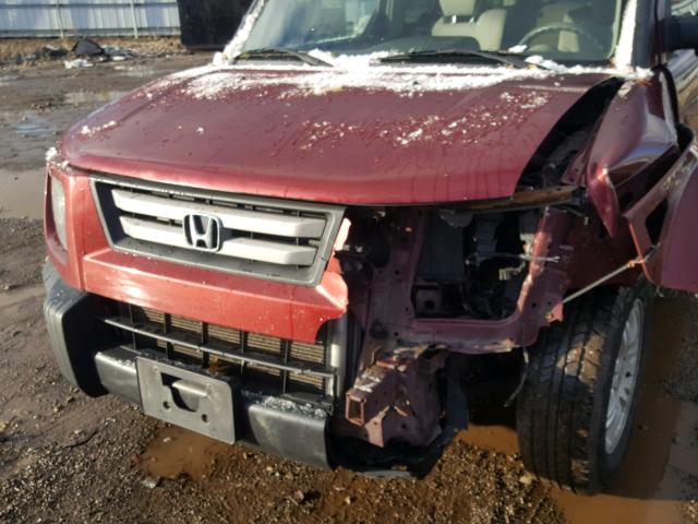 5J6YH28748L009412 - 2008 HONDA ELEMENT EX RED photo 9