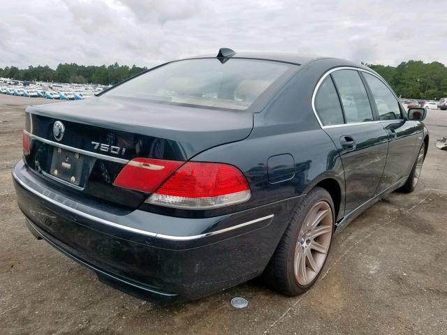 WBAHL83536DT05541 - 2006 BMW 750 I GREEN photo 4