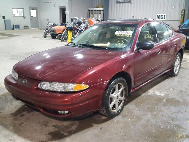 1G3NF52EX3C236751 - 2003 OLDSMOBILE ALERO GLS RED photo 2