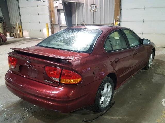 1G3NF52EX3C236751 - 2003 OLDSMOBILE ALERO GLS RED photo 4