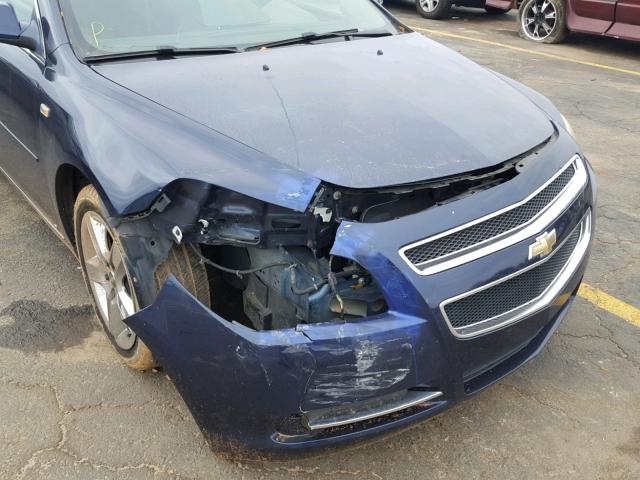 1G1ZH57B884222917 - 2008 CHEVROLET MALIBU 1LT BLUE photo 9